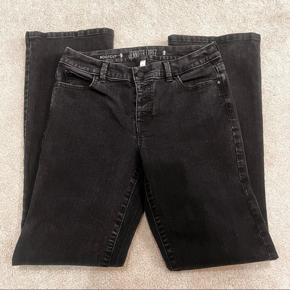 Jennifer Lopez Black Denim Jeans